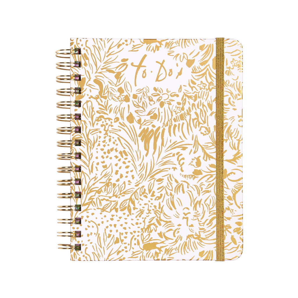 To Do Planner, Gold Metallic Dandy Lions