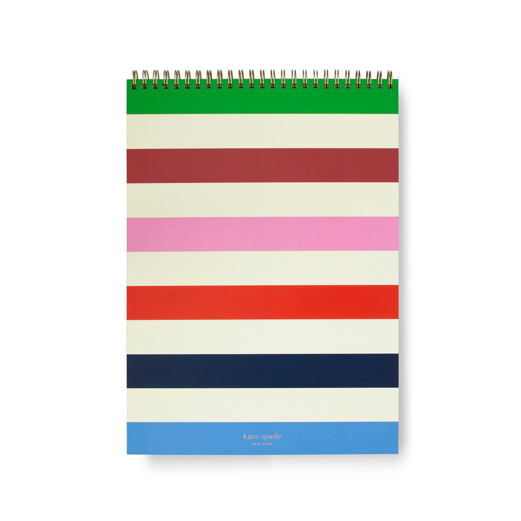 Large Top Spiral Notebook, Adventure Stripe