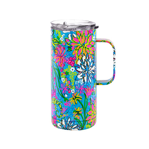 Lilly Pulitzer Stainless Steel Travel Mug, Walking on Sunshine