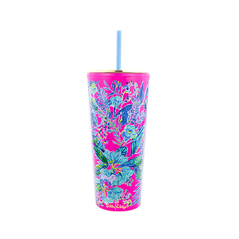 Lilly Pulitzer Tumbler with Straw, Lil Earned Stripes
