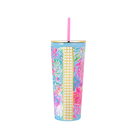Tumbler with Straw, Cay to my Heart