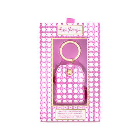 Wireless Earbuds Case, Havana Pink Caning