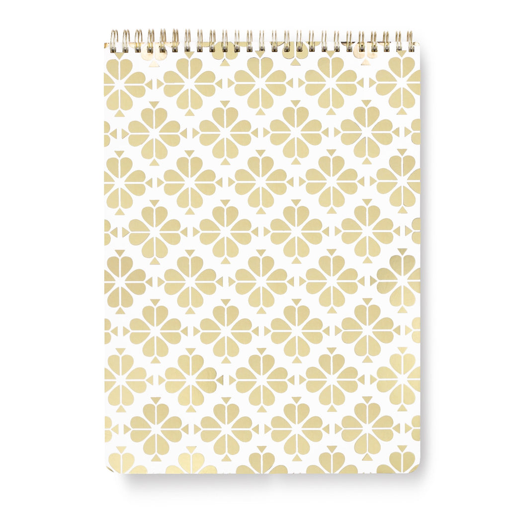 kate spade new york Top Spiral Large Notebook, Gold Spade Flower